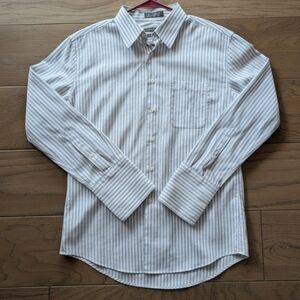Nordstrom Gray/White Striped Dress Shirt